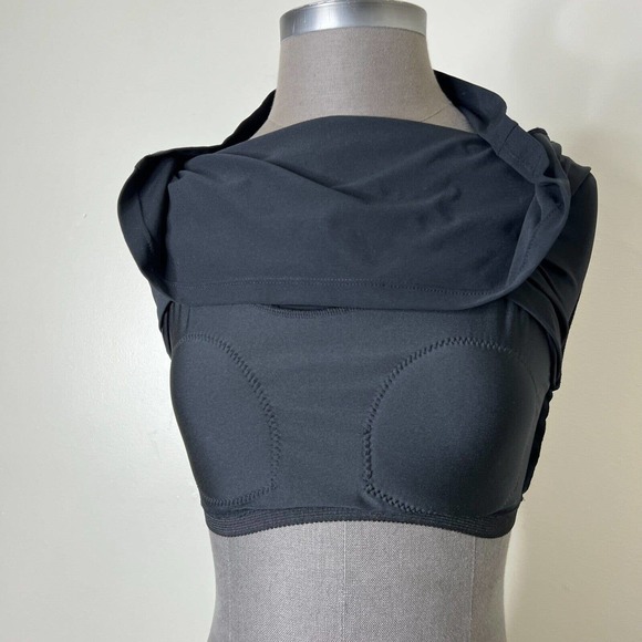 ELIZA AUDLEY Black Athletic Racerback Push Up Top Built in Bra Small - Picture 7 of 8